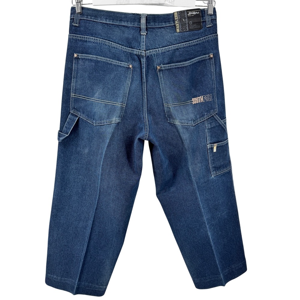 Southpole Carpenter Baggy Jeans Mens 38x27 Blue Loop Denim Y2K Streetwear